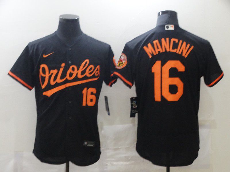 Men Baltimore Orioles #16 Mancini Black Elite 2021 Nike MLB Jersey->miami marlins->MLB Jersey